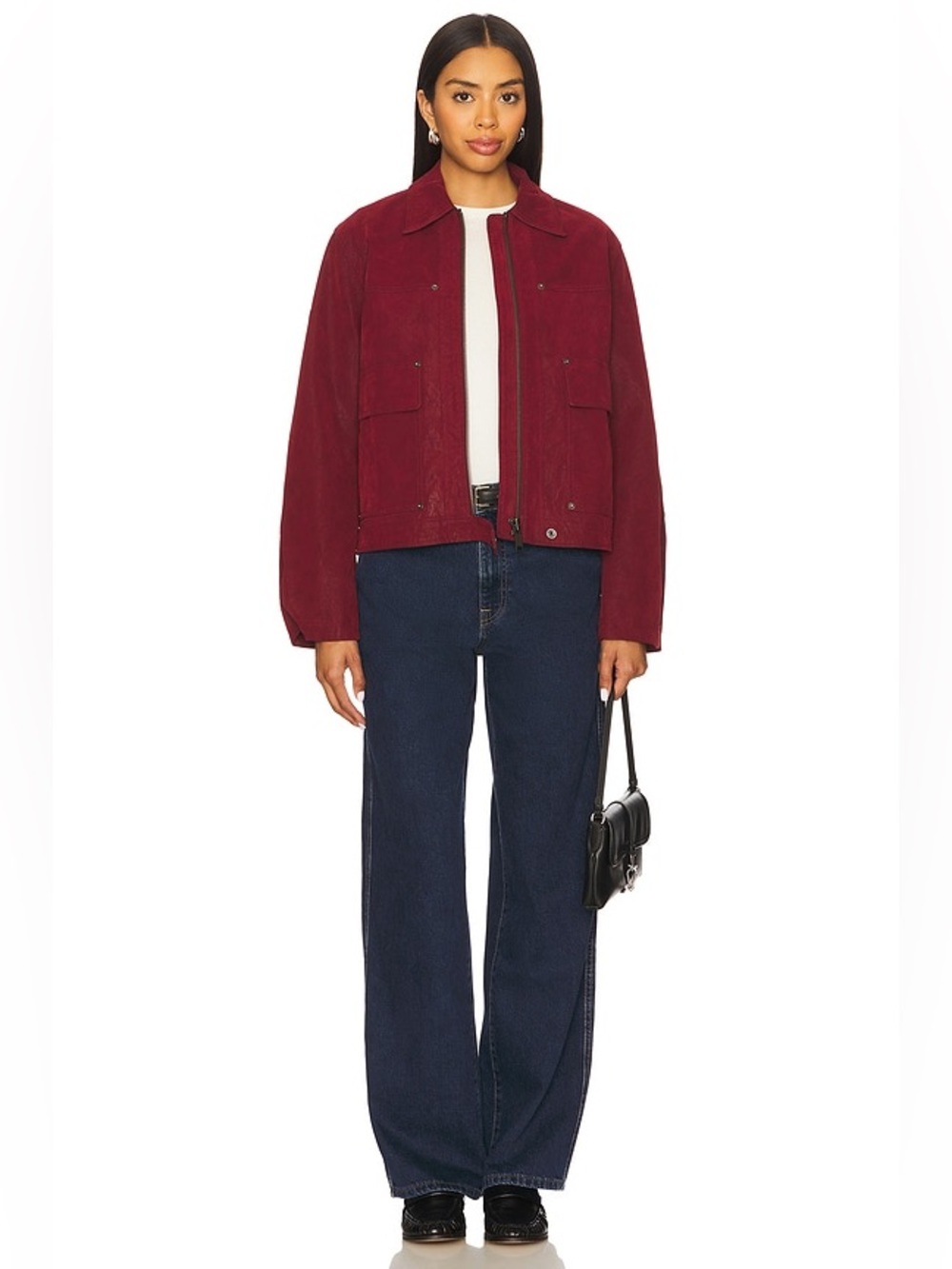 We The Free Blair Faux Suede Jacket In Dionysus